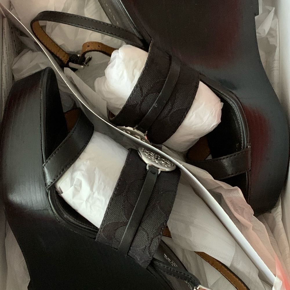 COPY - Coach Black Wedges Size 8